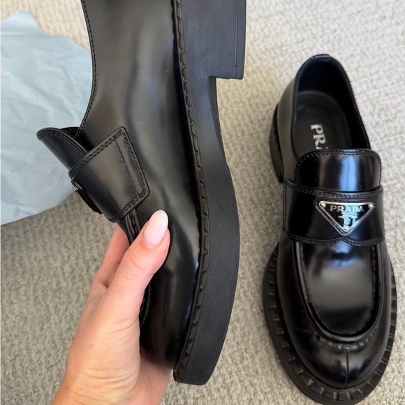 Prada Black Patent Loafers - Picture 5 of 6